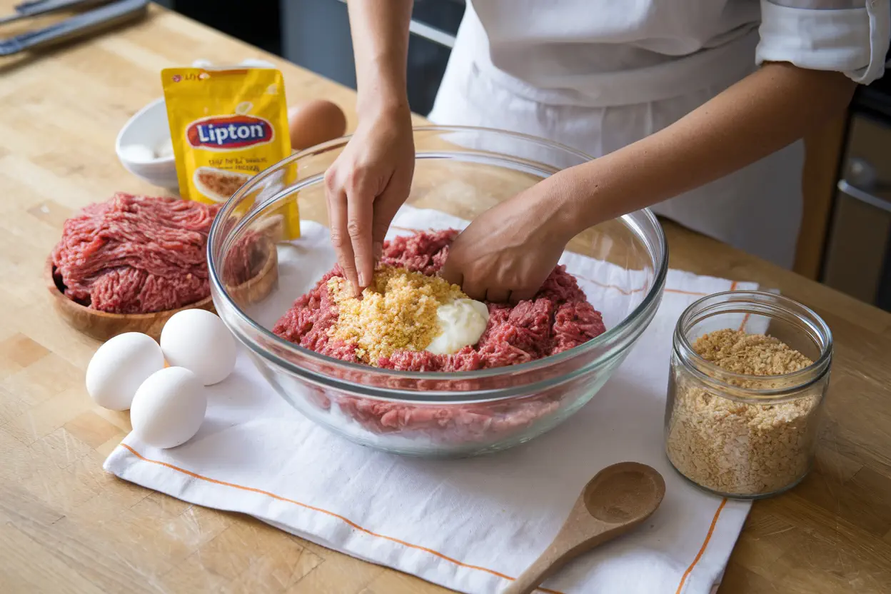 Instructions To Make Lipton Onion Soup Meatloaf