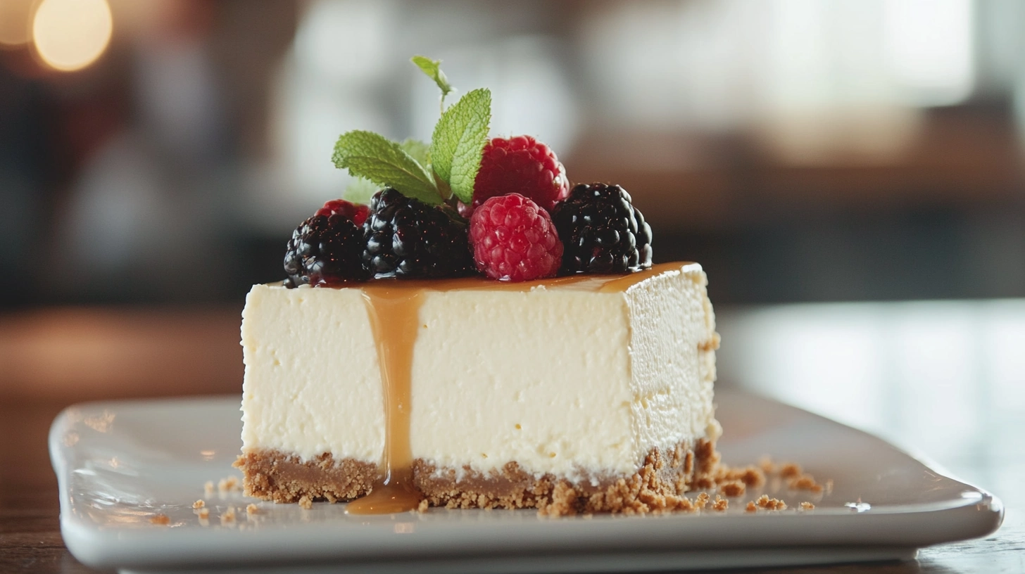 Classic Philadelphia Cheesecake Filling with Fresh Berries Smooth Philadelphia Cheesecake Filling In A Graham Cracker Crust Topped With Berries